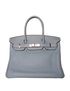 Birkin 30 in Ciel Togo Leather, &pound;11,000, Handbags, Blue, Leather, Front view
